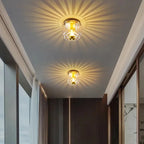 Fluted Glass Sunburst Wall Light
