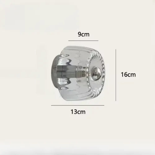 Fluted Glass Sunburst Wall Light