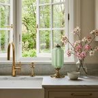 French Retro Petal Glass Lamp