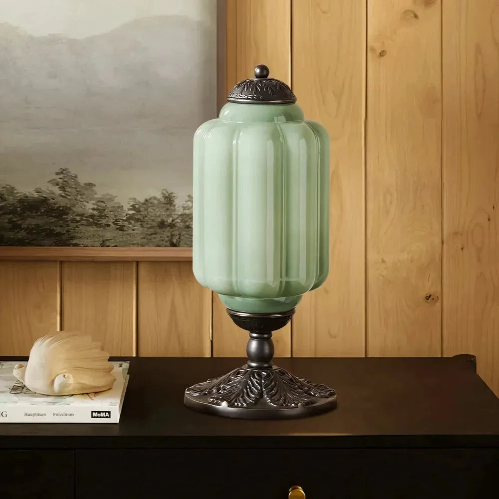 French Retro Petal Glass Lamp