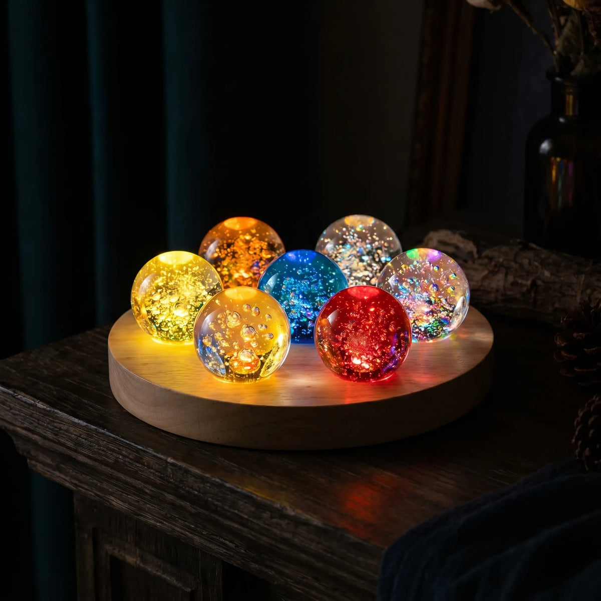 Galaxy Glass Orb Light Set