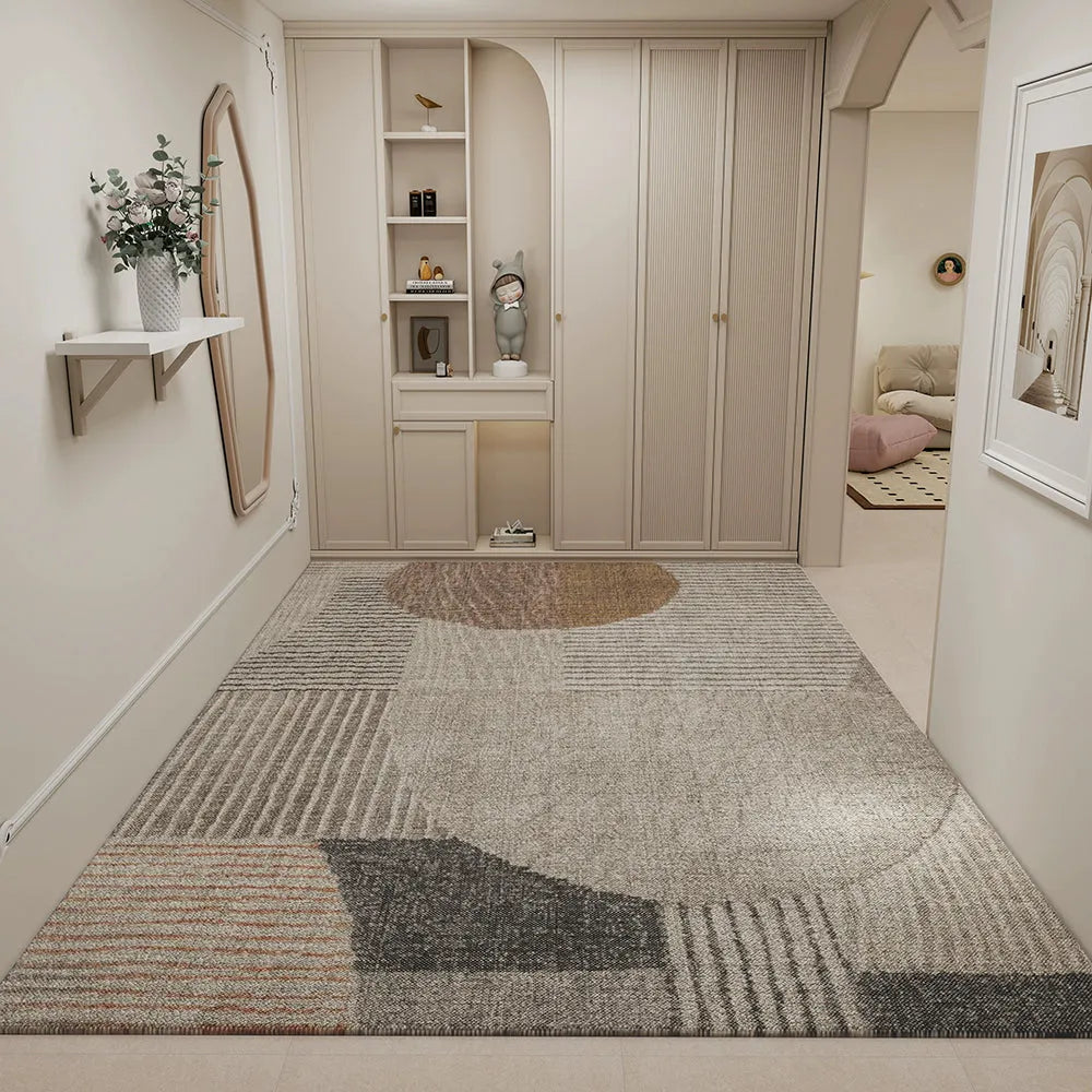 Geo Harmony Taupe Short Pile Rug