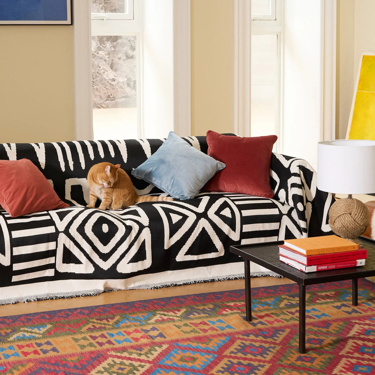 Geometric Boho Chenille Sofa Cover