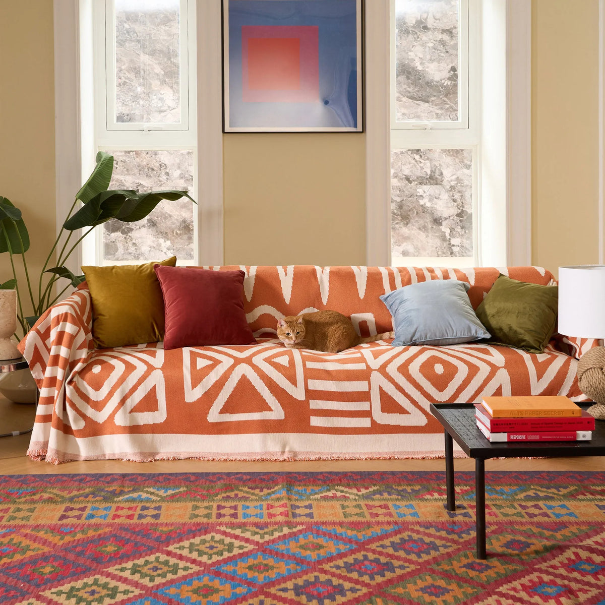 Geometric Boho Chenille Sofa Cover