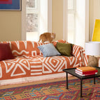 Geometric Boho Chenille Sofa Cover