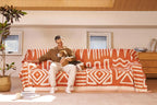 Geometric Boho Chenille Sofa Cover