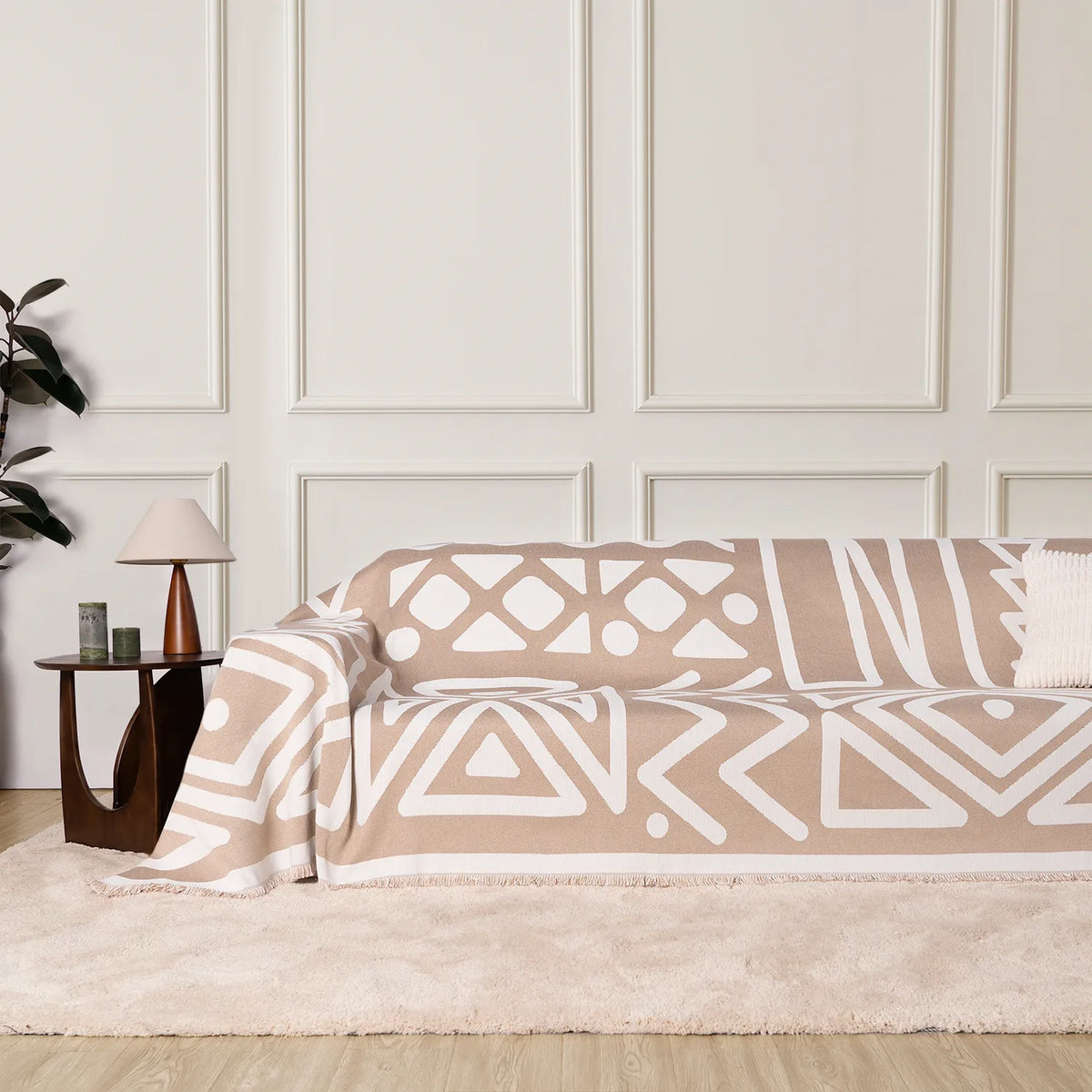 Geometric Boho Chenille Sofa Cover