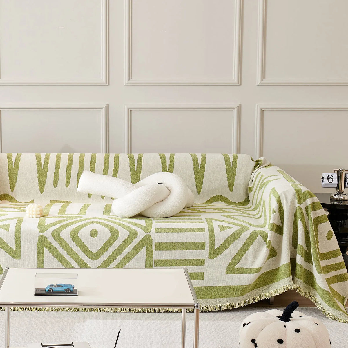 Geometric Boho Chenille Sofa Cover