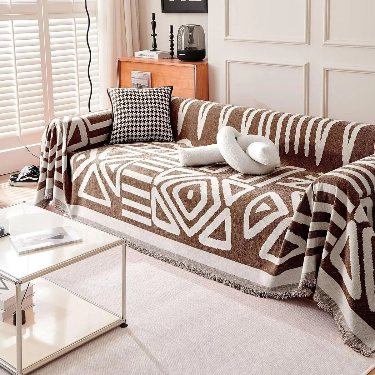 Geometric Boho Chenille Sofa Cover