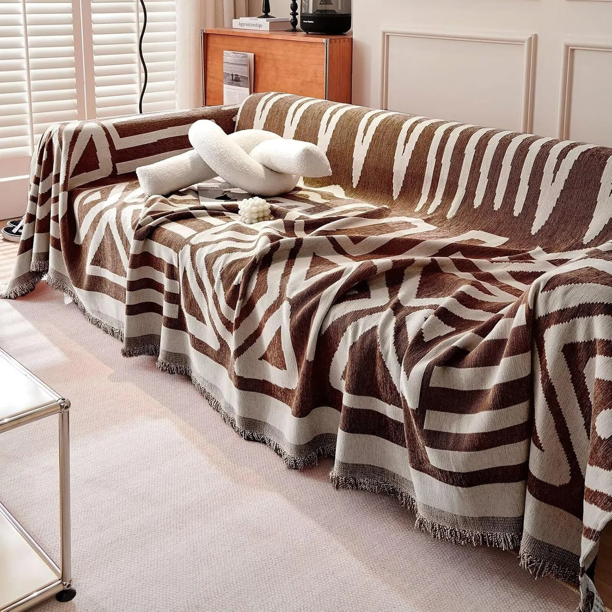 Geometric Boho Chenille Sofa Cover