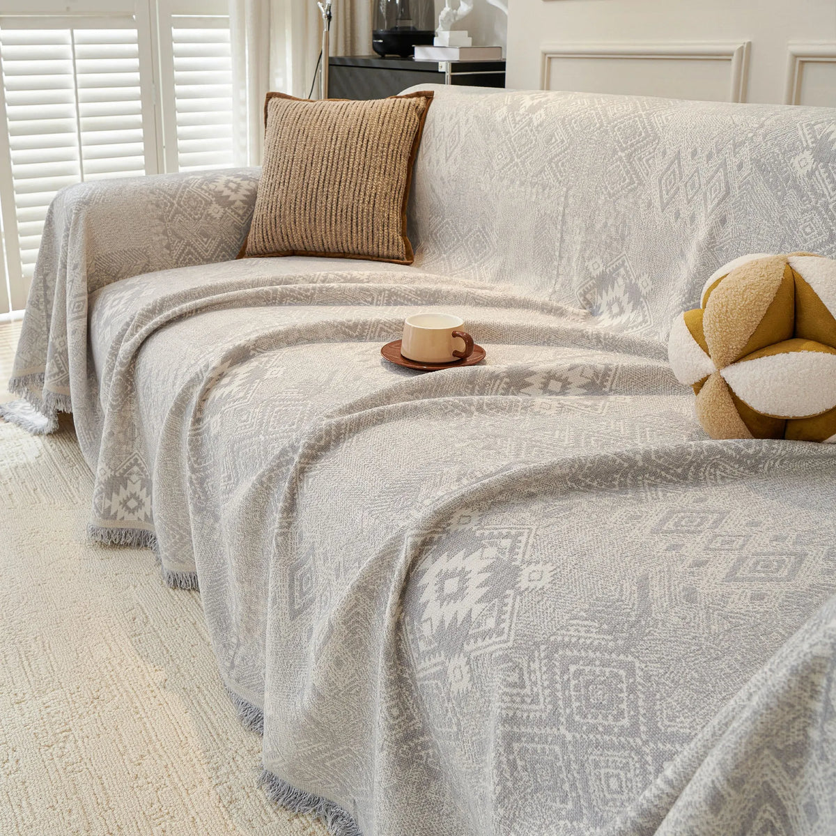 Geometric Tribal Pastel Sofa Cover