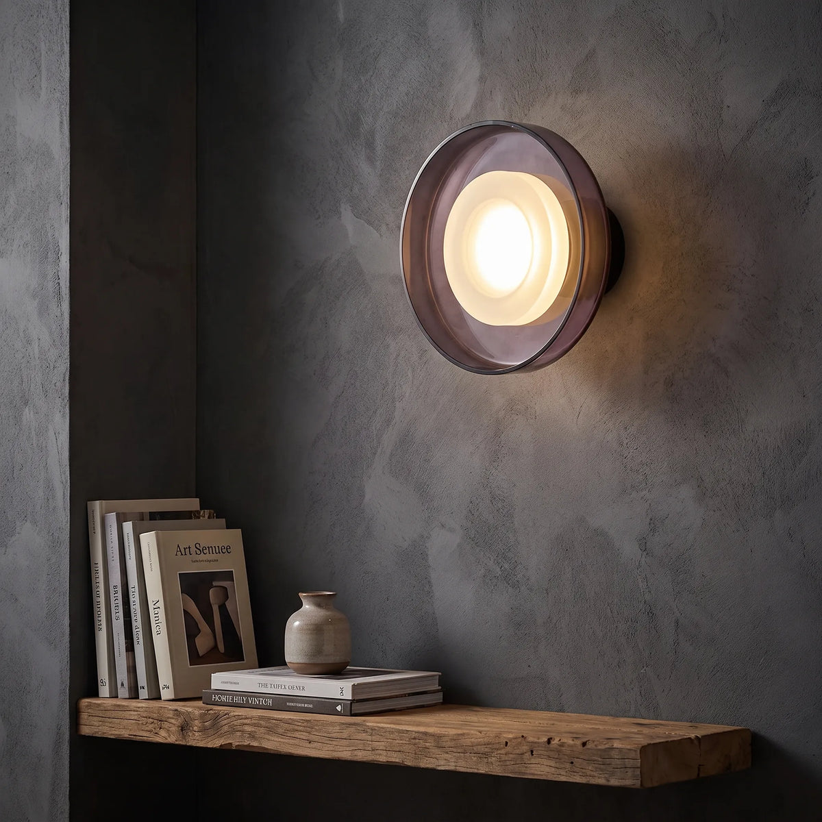 Glass Disc LED Wall Light