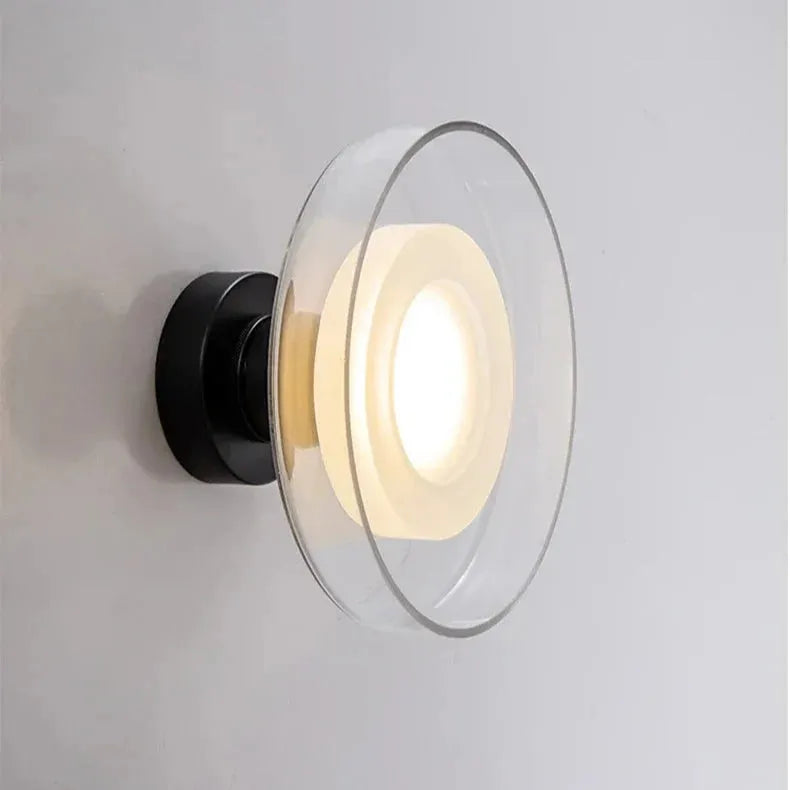 Glass Disc LED Wall Light