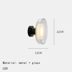 Glass Disc LED Wall Light