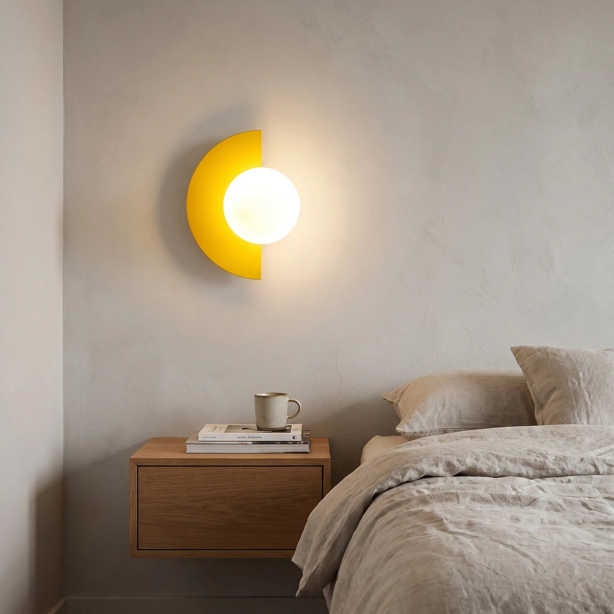 Glass Half Sphere Wall Light