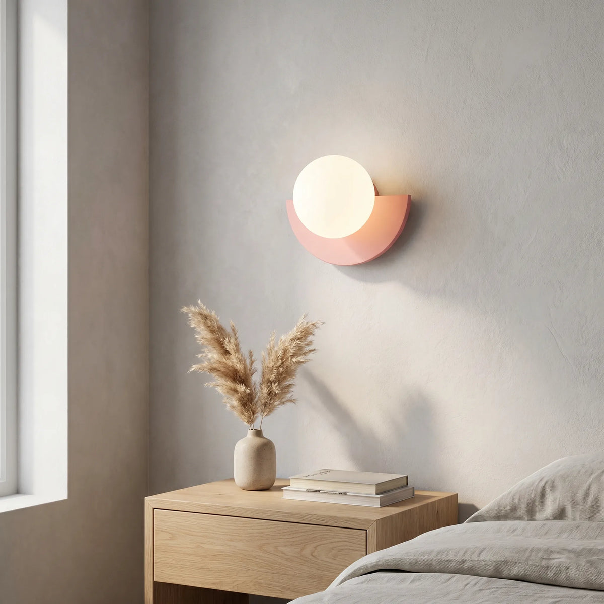 Glass Half Sphere Wall Light