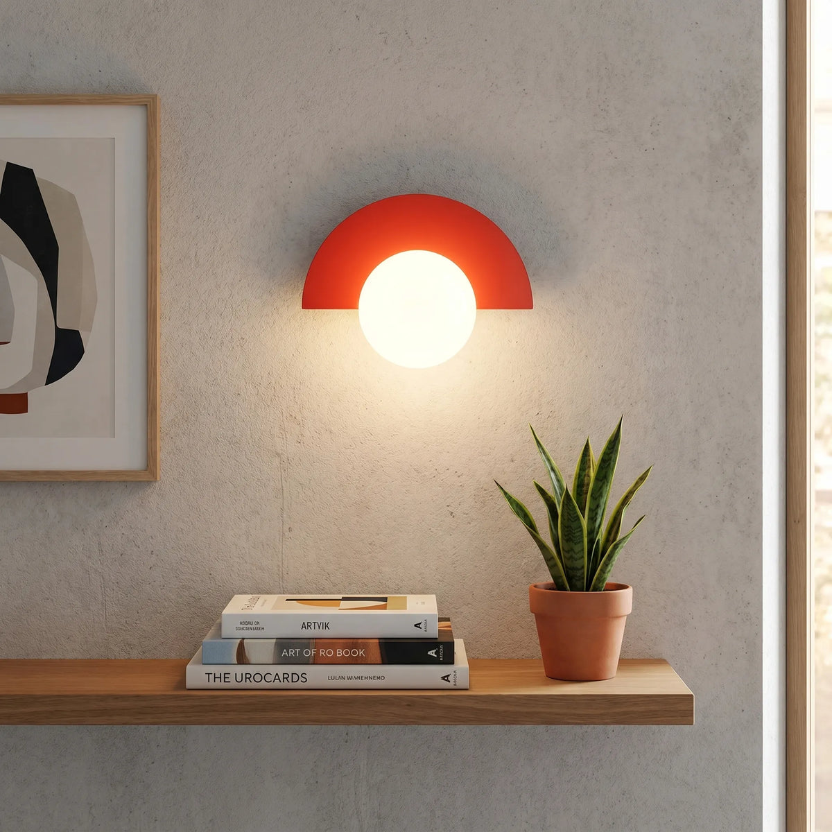 Glass Half Sphere Wall Light