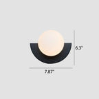 Glass Half Sphere Wall Light
