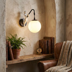 Glass Orb Wall Light