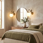 Glass Orb Wall Light