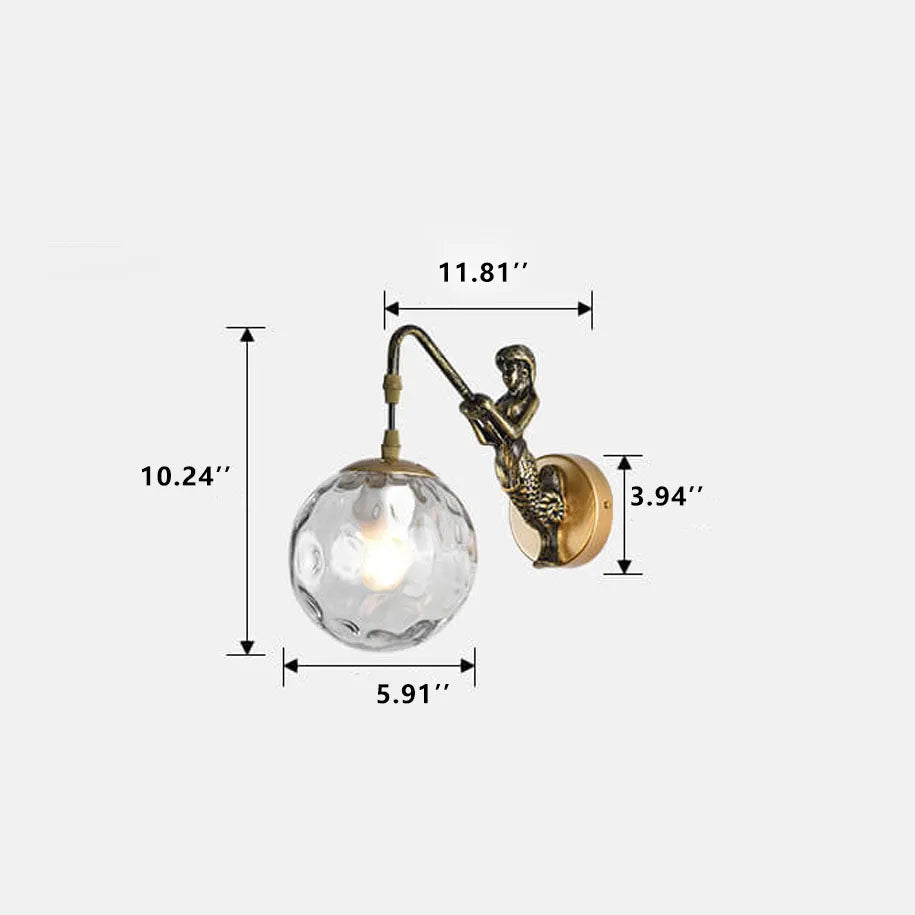 Glass Orb Wall Light