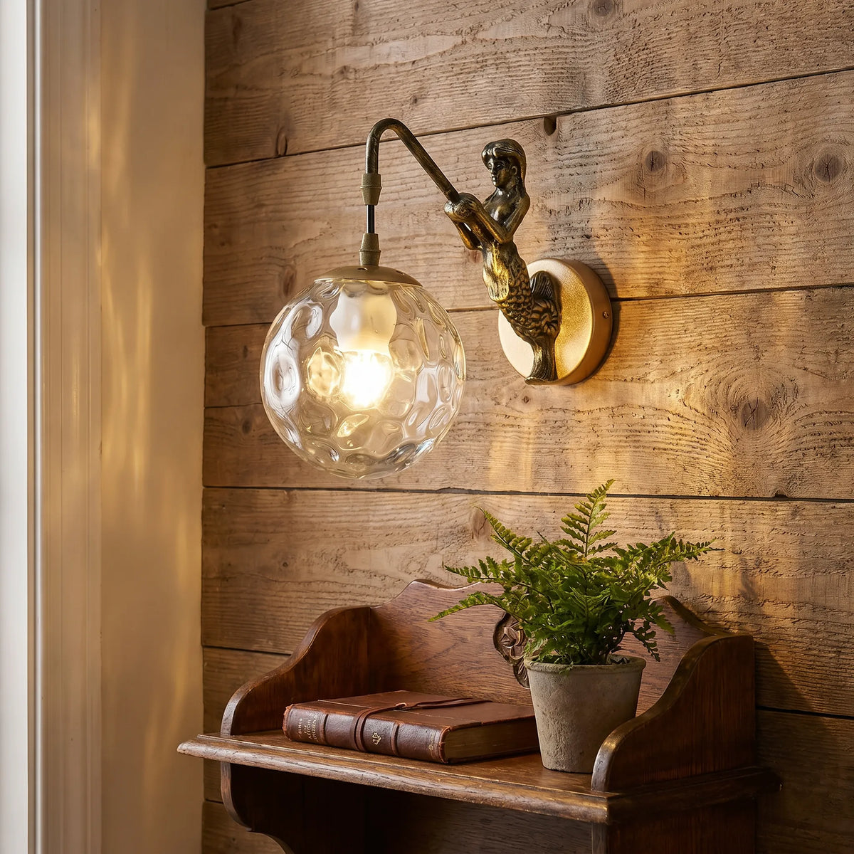 Glass Orb Wall Light