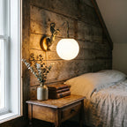 Glass Orb Wall Light
