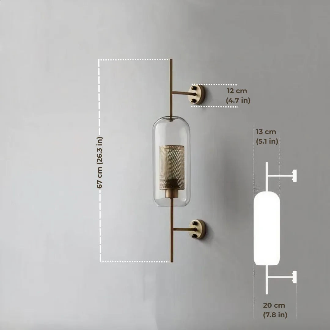 Glass Pipe or Ball Wall Lamp