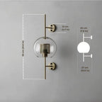 Glass Pipe or Ball Wall Lamp