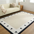 Glyph Border Washable Rug with Pad