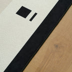 Glyph Border Washable Rug with Pad