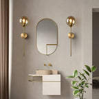 Gold Base Glass Wall Light