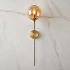 Gold Base Glass Wall Light