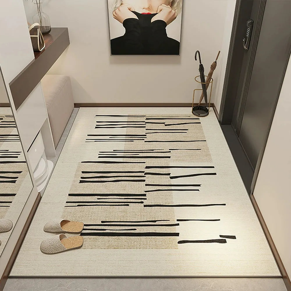 Gradient Brushstroke Short Pile Rug