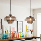 Hand-Blown Coloured Glass Pendant