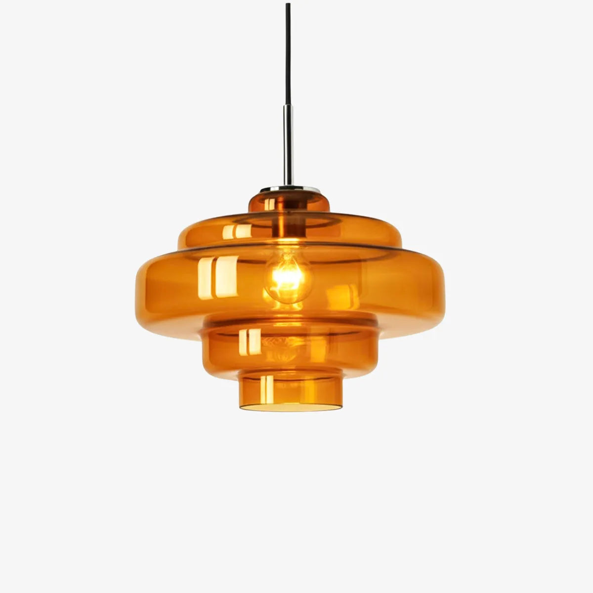 Hand-Blown Coloured Glass Pendant