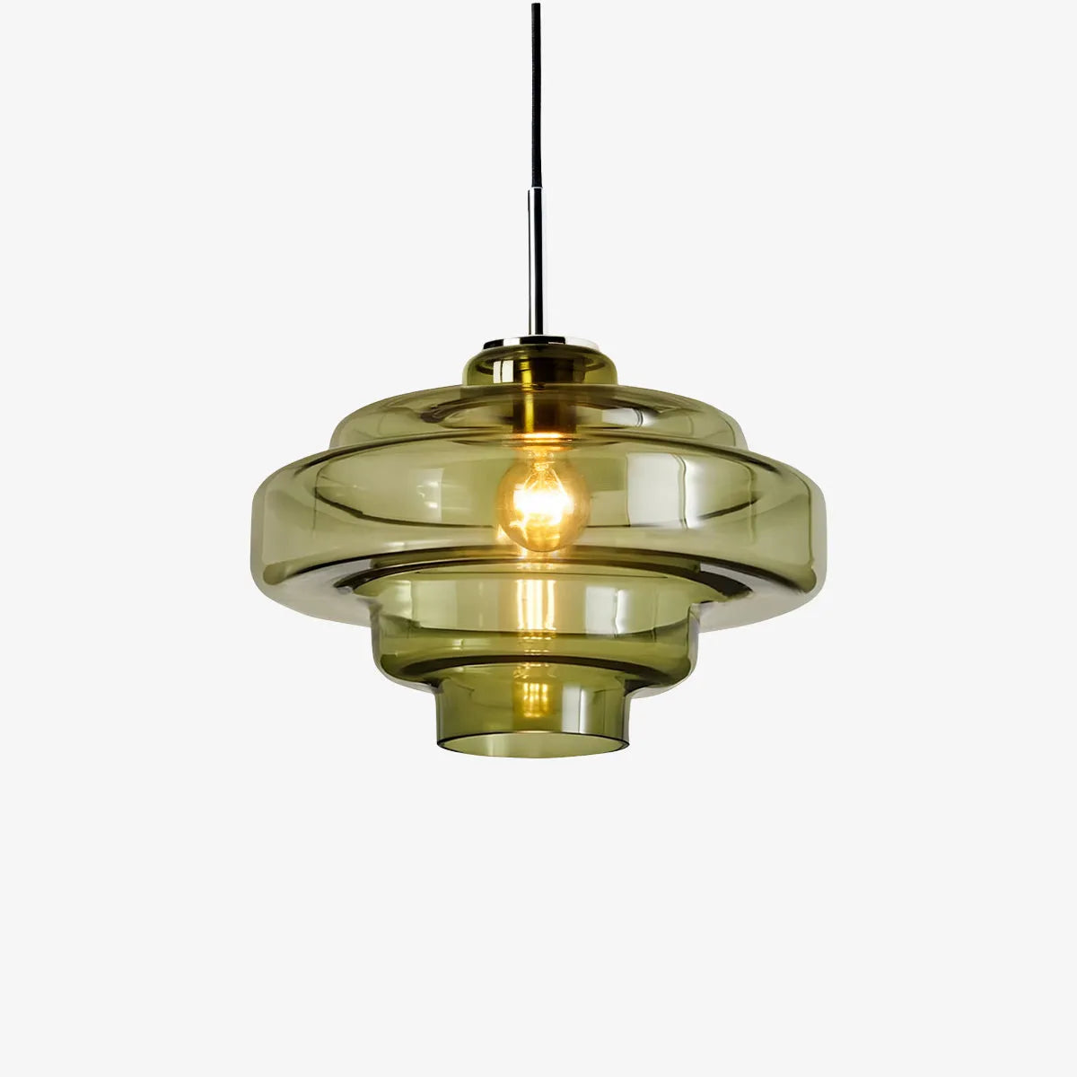 Hand-Blown Coloured Glass Pendant