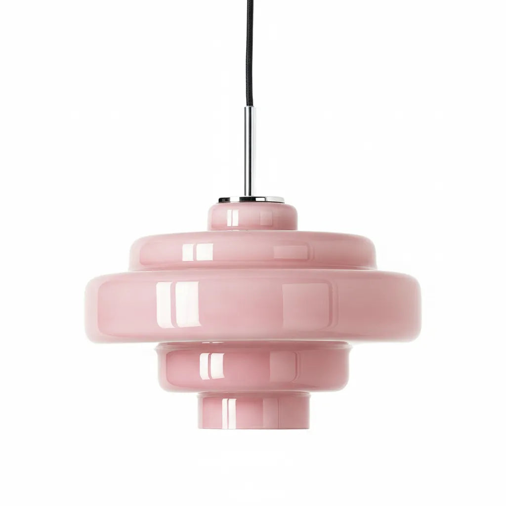 Hand-Blown Coloured Glass Pendant