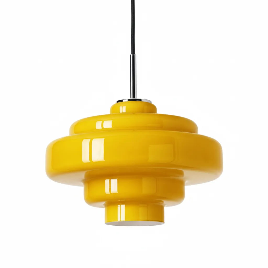 Hand-Blown Coloured Glass Pendant