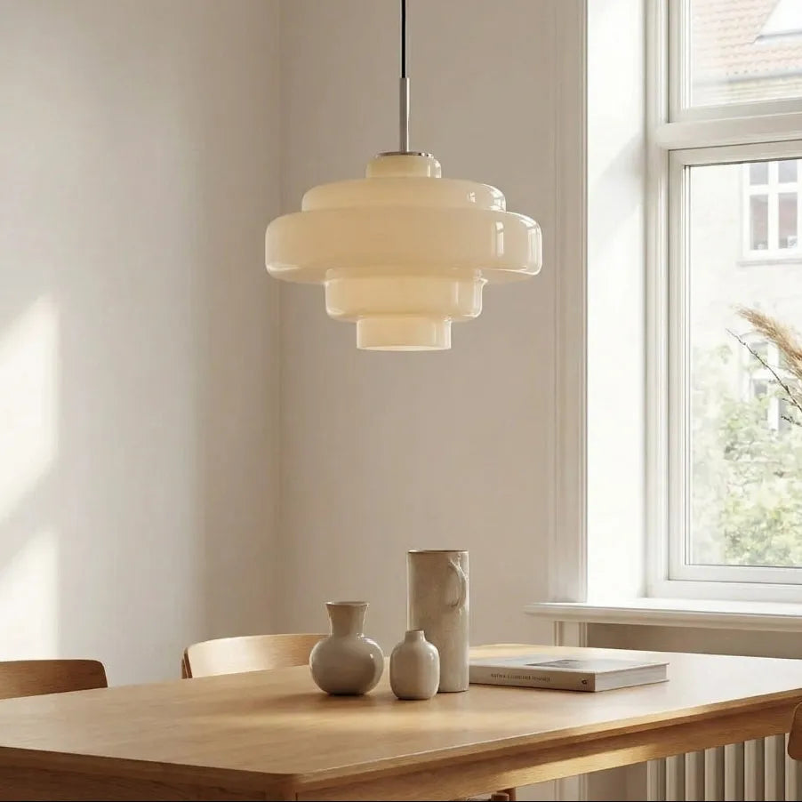 Hand-Blown Coloured Glass Pendant
