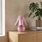 Hand Blown Glass Bell Flower Lamp