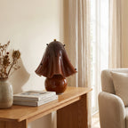 Hand Blown Glass Bell Flower Lamp