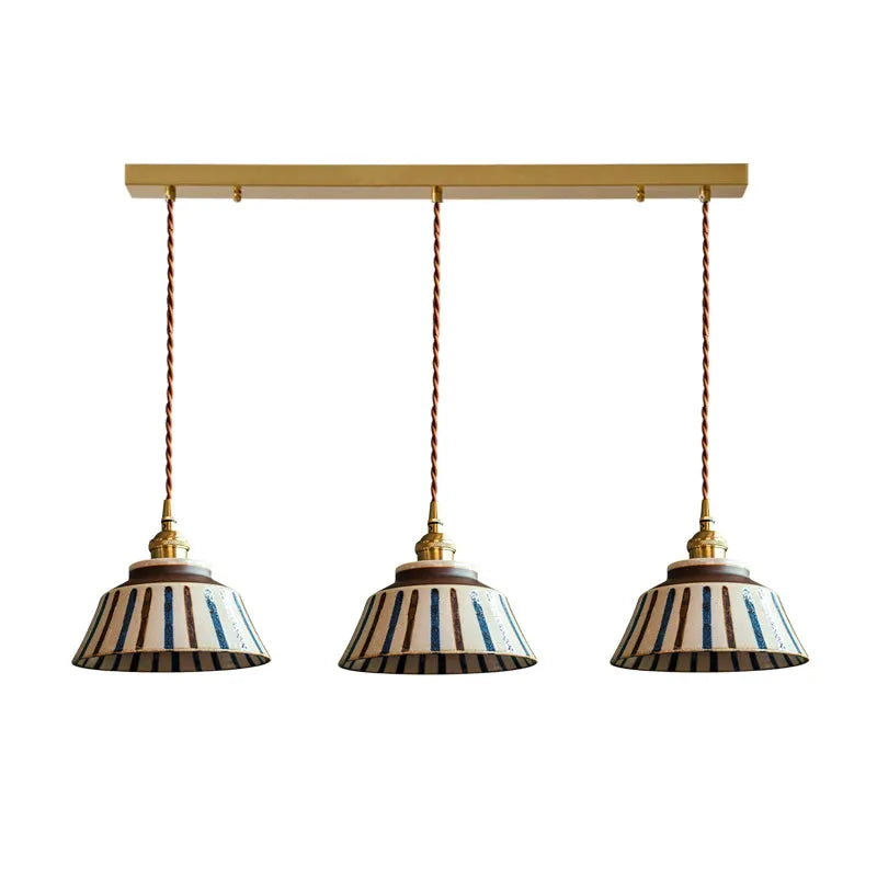 Hand-Painted Ceramic Pendant Light