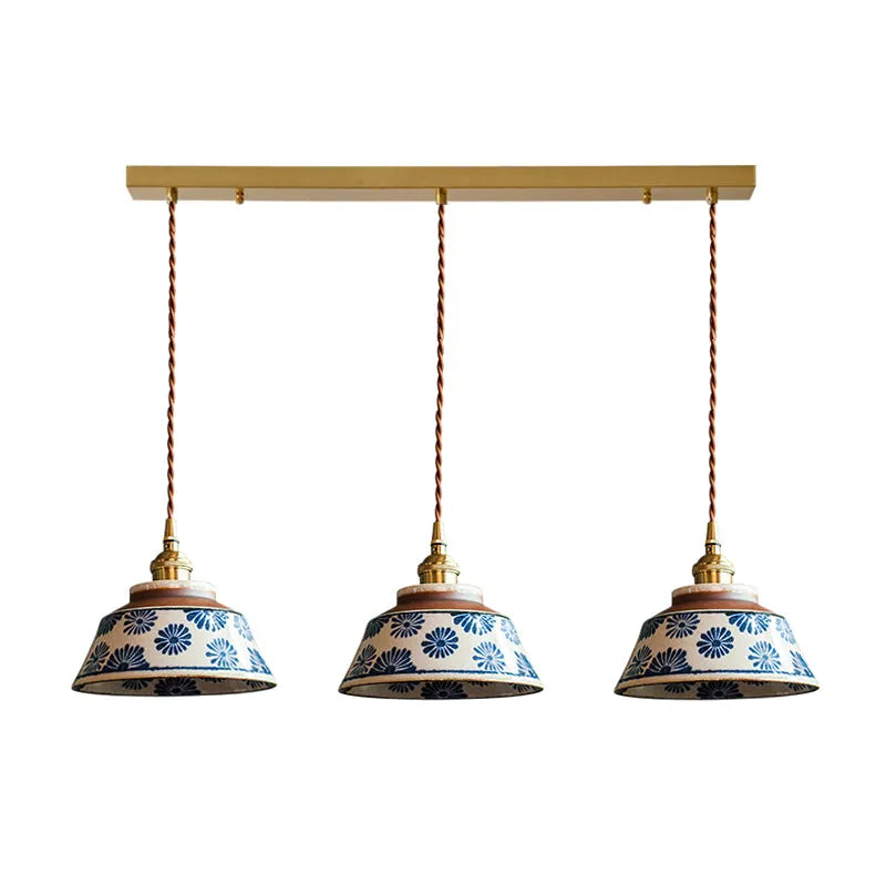 Hand-Painted Ceramic Pendant Light