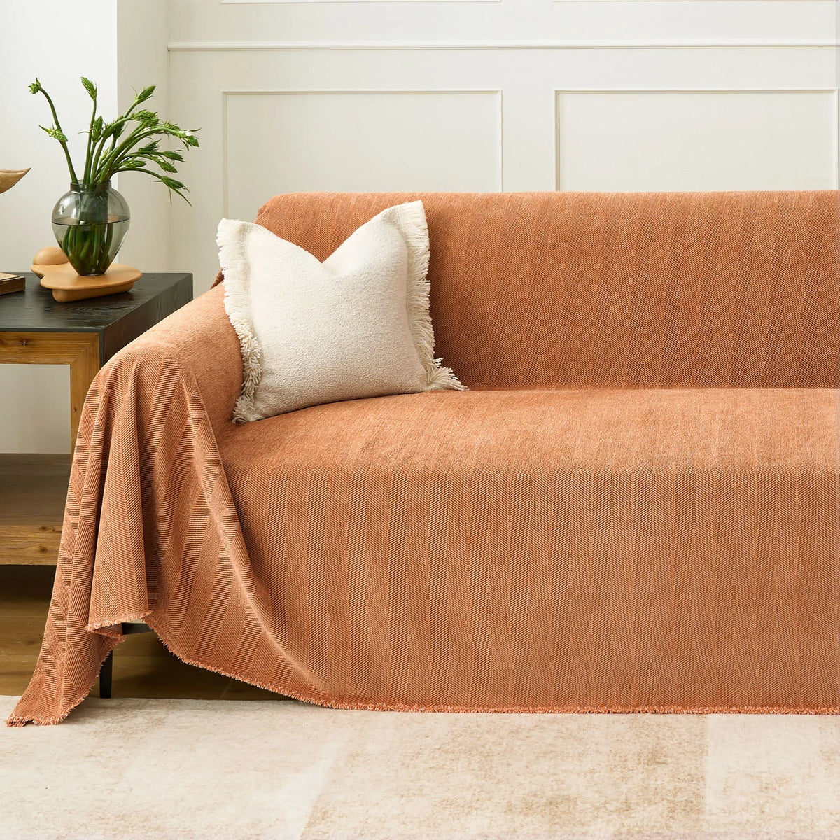 Herringbone Chenille Sofa Cover