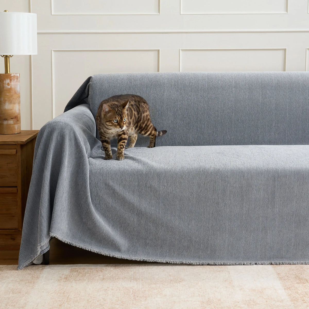 Herringbone Chenille Sofa Cover
