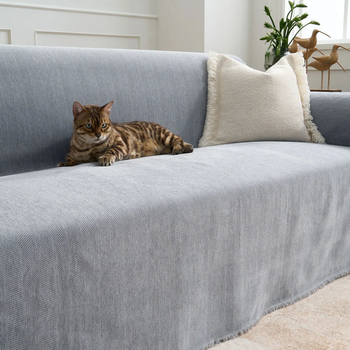 Herringbone Chenille Sofa Cover