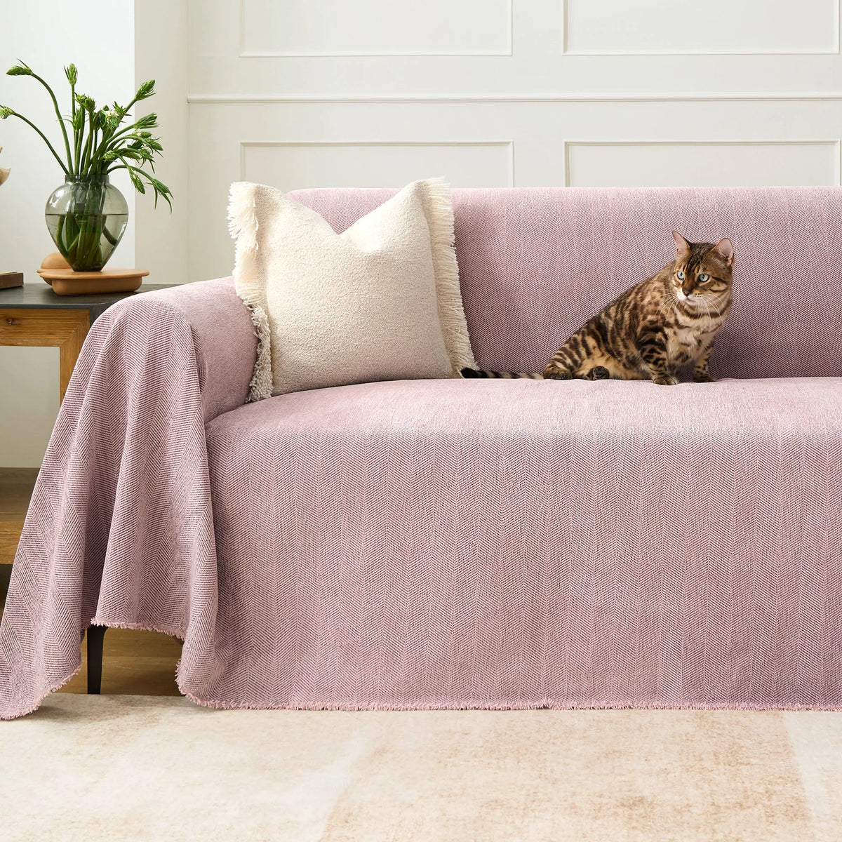Herringbone Chenille Sofa Cover