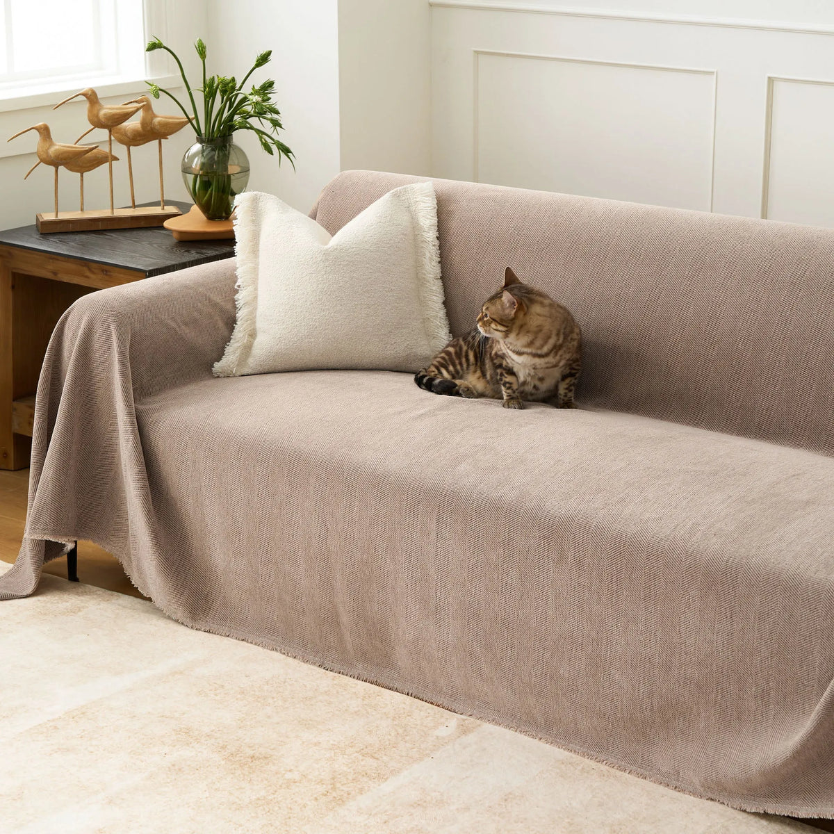 Herringbone Chenille Sofa Cover
