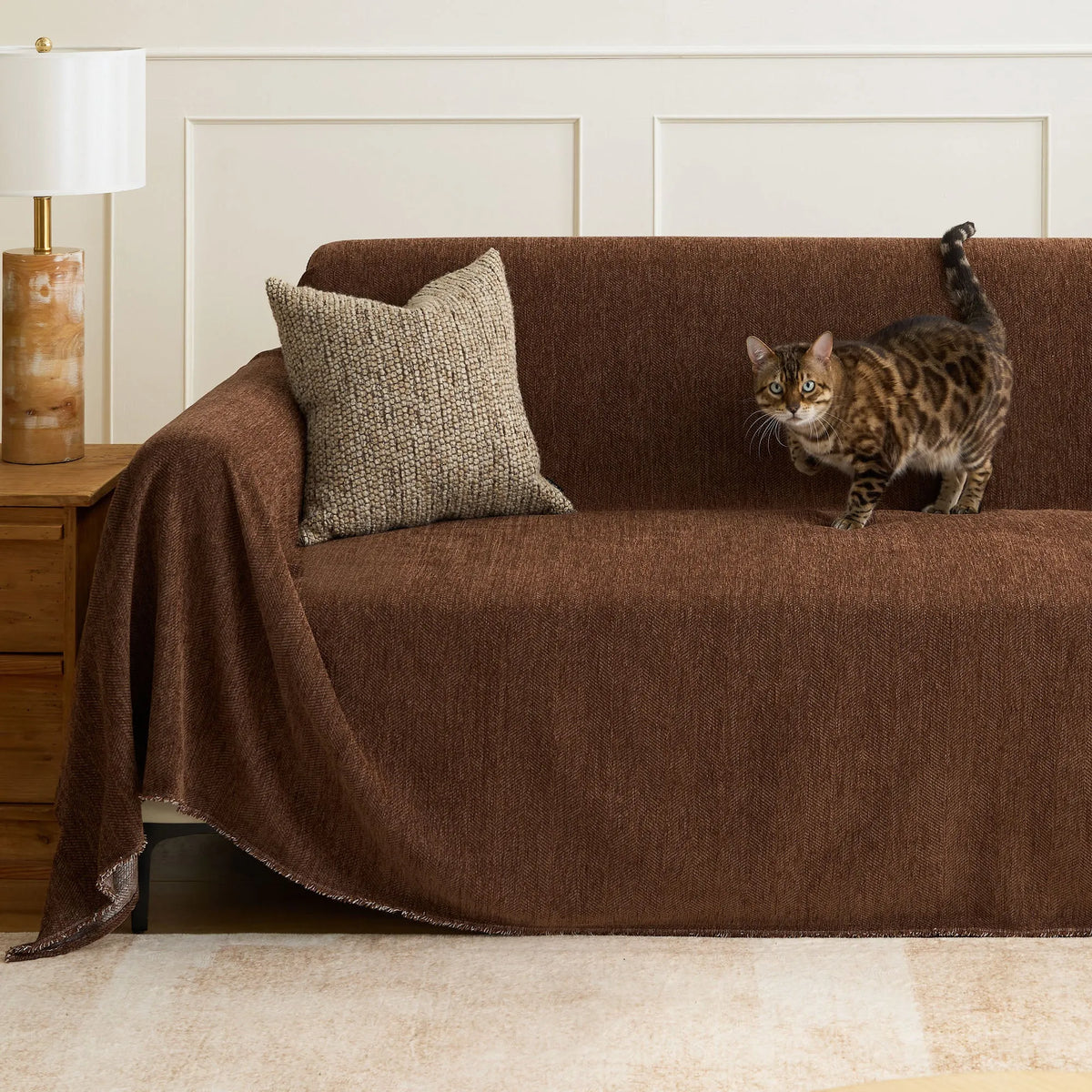 Herringbone Chenille Sofa Cover